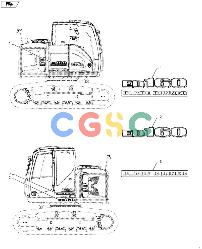 神钢零件查询(ED160 BLADE) - HYDRAULIC EXCAVATOR - ASN LH02-01501 (9/12-12/13) (90.108.AC[16]) - NAMEPLATE Kobelco