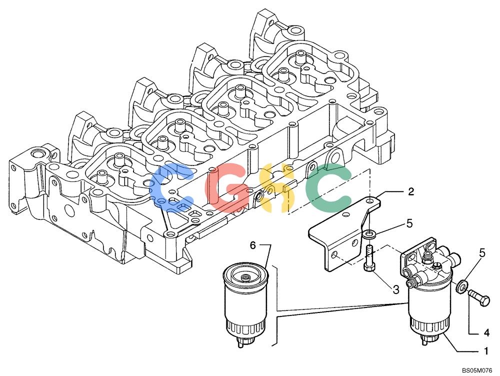 纽荷兰零件查询(DC85) - CRAWLER DOZER (8/04-) (03-10) - FUEL FILTER New Holland Constructuion