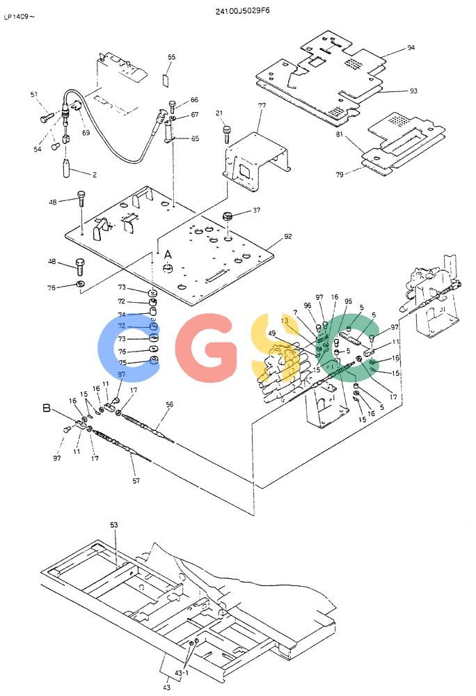 神钢零件查询(K905) - EXCAVATOR BTW LP0601 - LP1600 (1/82-12/03) (03-018[01]) - CONTROL ASSY (24100J5029F6) Kobelco