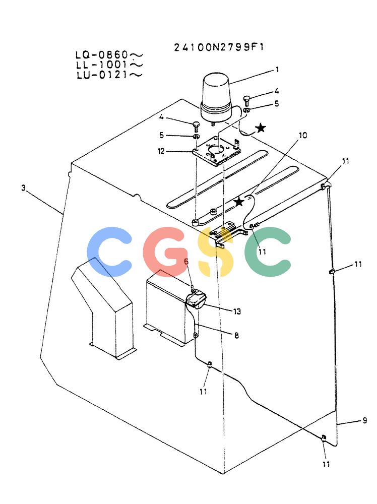 神钢零件查询(K935) - EXCAVATOR SUPPLEMENT ASN LU00154 (1/76-12/03) (07-026) - LIGHT ASSY, ROTARY (FOR NORWAY) Kobelco