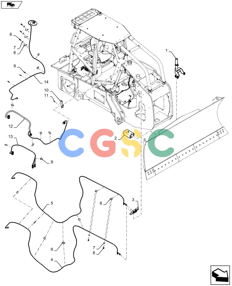 纽荷兰零件查询(D180C XLT) - CRAWLER DOZER - TIER 4A (12/13-) (55.680.AA[02]) - BLADE, GUIDE, TOPCON READY New Holland Constructuion