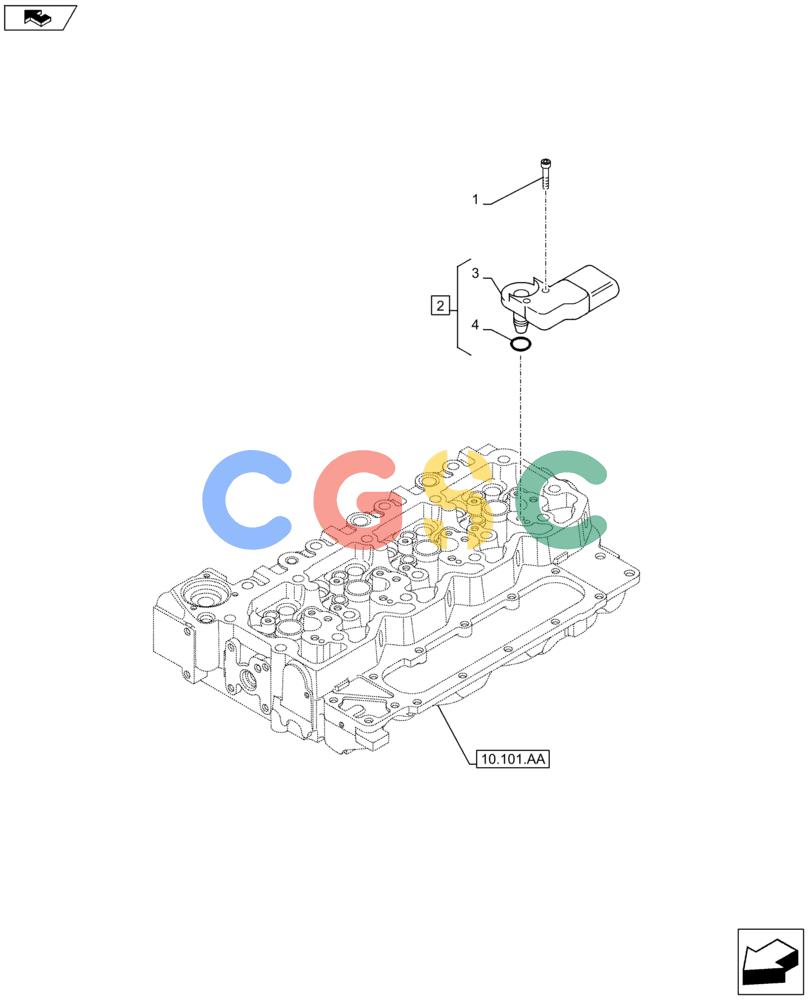 神钢零件查询(F4HFE413P A001) - ENGINE - 5801655811 - 47426272 (11/13-) (55.014.AD) - AIR INTAKE, SENSOR Kobelco