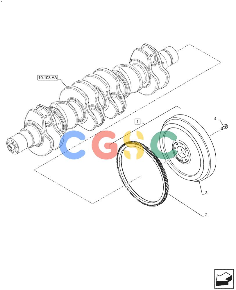 神钢零件查询(F4HFE413P A001) - ENGINE - 5801655811 - 47426272 (11/13-) (10.103.AH) - ENGINE FLYWHEEL Kobelco