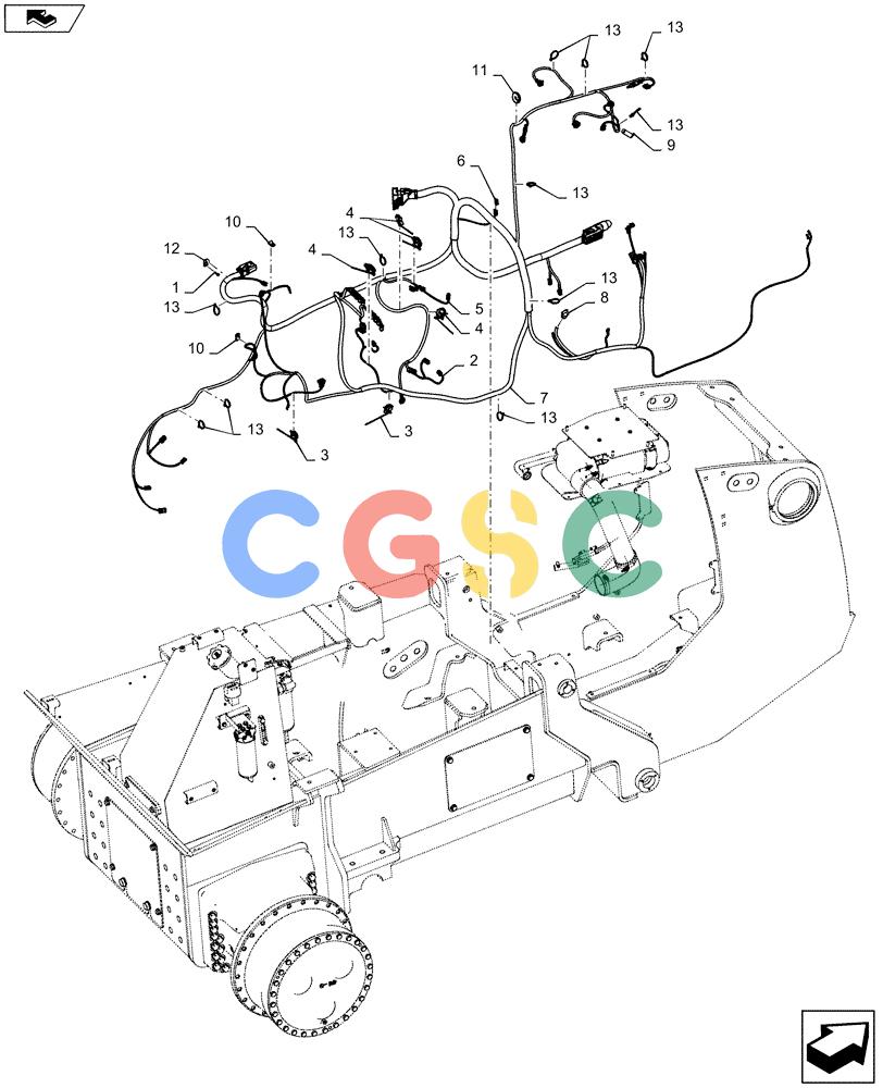 纽荷兰零件查询(D180C XLT) - CRAWLER DOZER - TIER 4A (12/13-) (55.101.AC[01]) - MAIN HARNESS New Holland Constructuion
