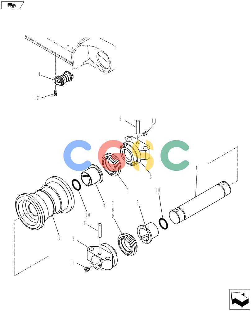 神钢零件查询(ED160 BLADE) - HYDRAULIC EXCAVATOR - ASN LH02-01501 (9/12-12/13) (48.120.AG[02]) - ROLLER, ASSY, LOWER Kobelco