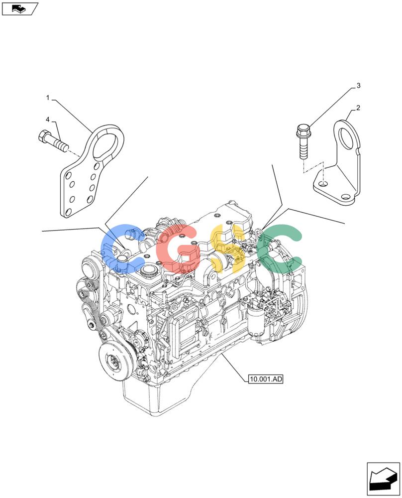 神钢零件查询(F4HFE613F B002) - ENGINE - 5801743987 - 47424030 (7/14-) (10.001.AK) - ENGINE, HOOK Kobelco