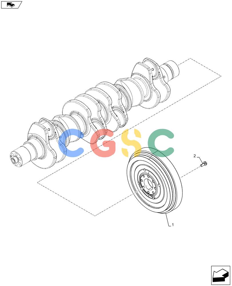 神钢零件查询(F4HFE613F B002) - ENGINE - 5801743987 - 47424030 (7/14-) (10.103.AH) - ENGINE FLYWHEEL Kobelco
