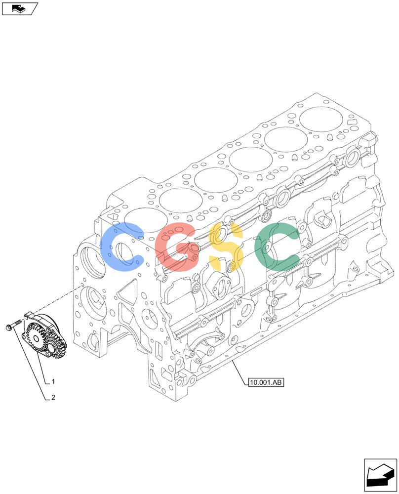 神钢零件查询(F4HFE613F B002) - ENGINE - 5801743987 - 47424030 (7/14-) (10.304.AC) - ENGINE OIL PUMP Kobelco