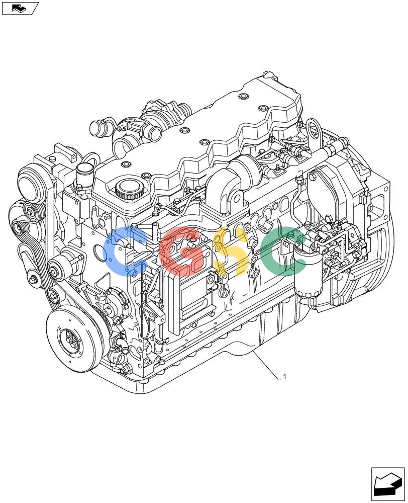 神钢零件查询(F4HFE613F B002) - ENGINE - 5801743987 - 47424030 (7/14-) (10.001.AD) - ENGINE Kobelco