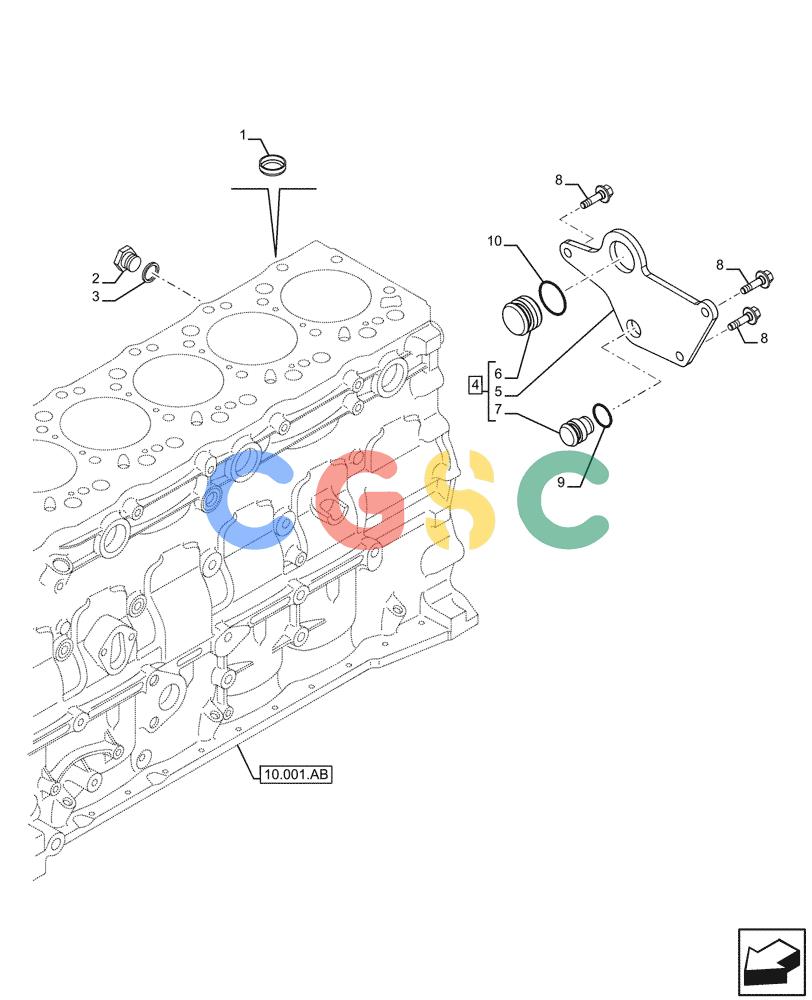 神钢零件查询(F4HFE613F B004) - ENGINE - 5801743984 - 47524029 (7/14-) (10.304.AP) - ENGINE, BREATHER Kobelco