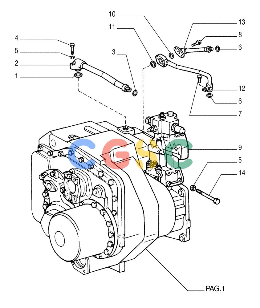 纽荷兰零件查询(FD255) - CRAWLER DOZER (N.A. VERSION) (7/95-) (1.211[12]) - TRANSMISSION - PIPING New Holland Constructuion
