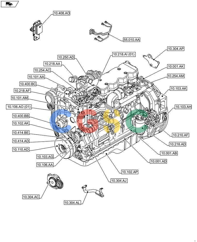 神钢零件查询(F4HFE613F B002) - ENGINE - 5801743987 - 47424030 (7/14-) (10.000.00) - SECTION INDEX Kobelco