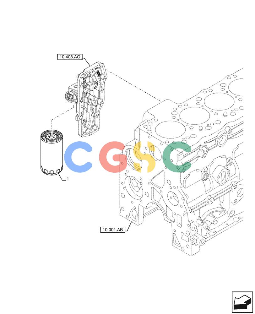 神钢零件查询(F4HFE613F B004) - ENGINE - 5801743984 - 47524029 (7/14-) (10.304.AE) - ENGINE OIL FILTER Kobelco