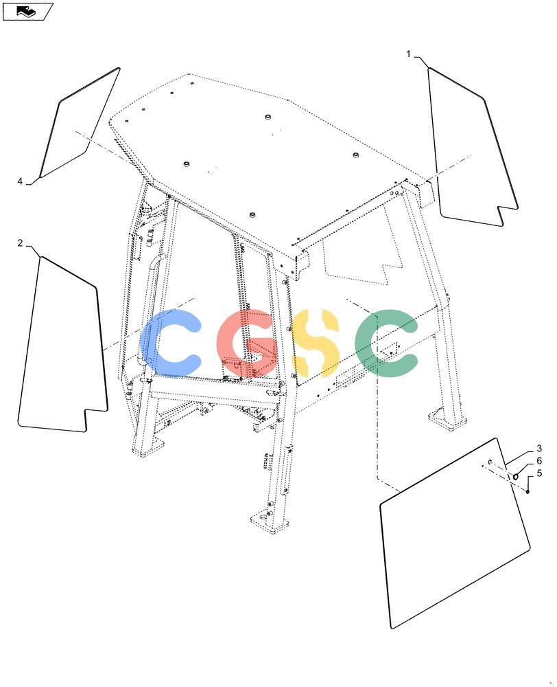 纽荷兰零件查询(D180C XLT) - CRAWLER DOZER - TIER 4A (12/13-) (90.154.AV[01]) - GLASS BONDED New Holland Constructuion