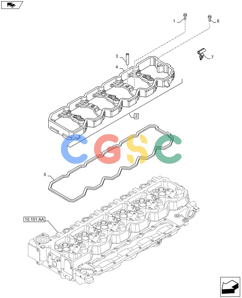 神钢零件查询(F4HFE613R B006) - ENGINE 5801751511 - 47538799 (8/13-) (10.106.AO[02]) - ROCKER ARM, HOUSING & COVERS Kobelco