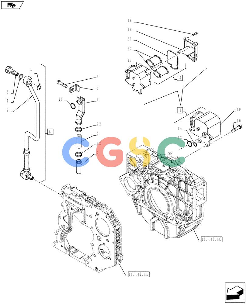 神钢零件查询(F4HFE613S B004) - ENGINE 5801751515 - 47538798 (8/13-) (10.304.AP) - ENGINE, BREATHER Kobelco