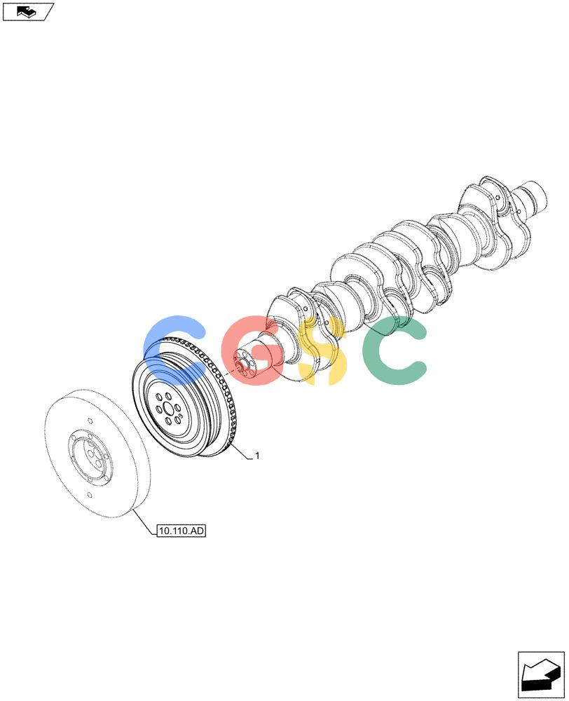 神钢零件查询(F4HFE613R B006) - ENGINE 5801751511 - 47538799 (8/13-) (10.103.AG) - CRANKSHAFT & PULLEY Kobelco