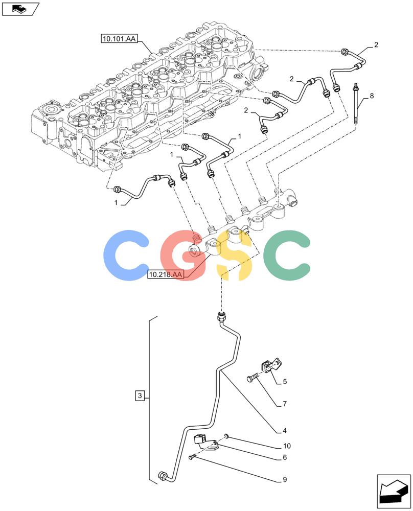 神钢零件查询(F4HFE613S B003) - ENGNE 5801751514 - 47538794 (8/13-) (10.218.AI[01]) - INJECTION PIPE Kobelco