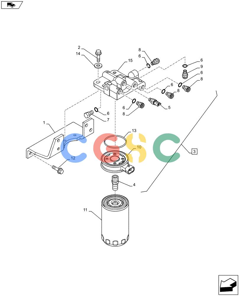 神钢零件查询(F4HFE613R B006) - ENGINE 5801751511 - 47538799 (8/13-) (10.218.AD) - FUEL FILTER Kobelco