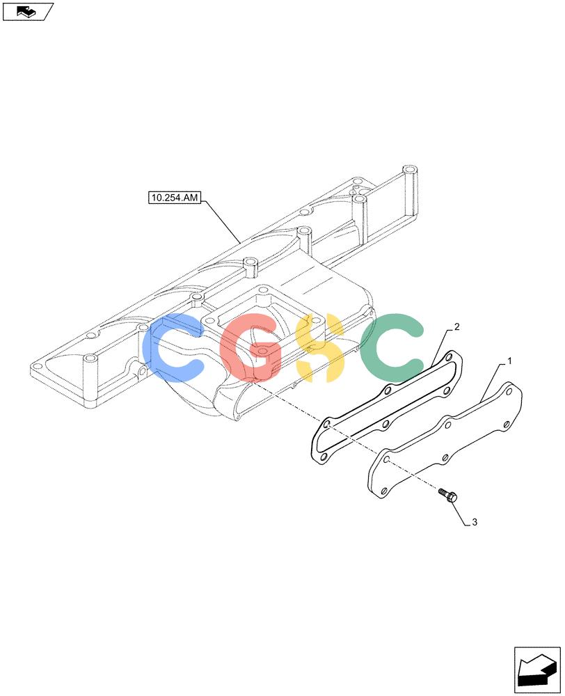 神钢零件查询(F4HFE613R B006) - ENGINE 5801751511 - 47538799 (8/13-) (55.202.AA) - MANIFOLD, HEATER Kobelco