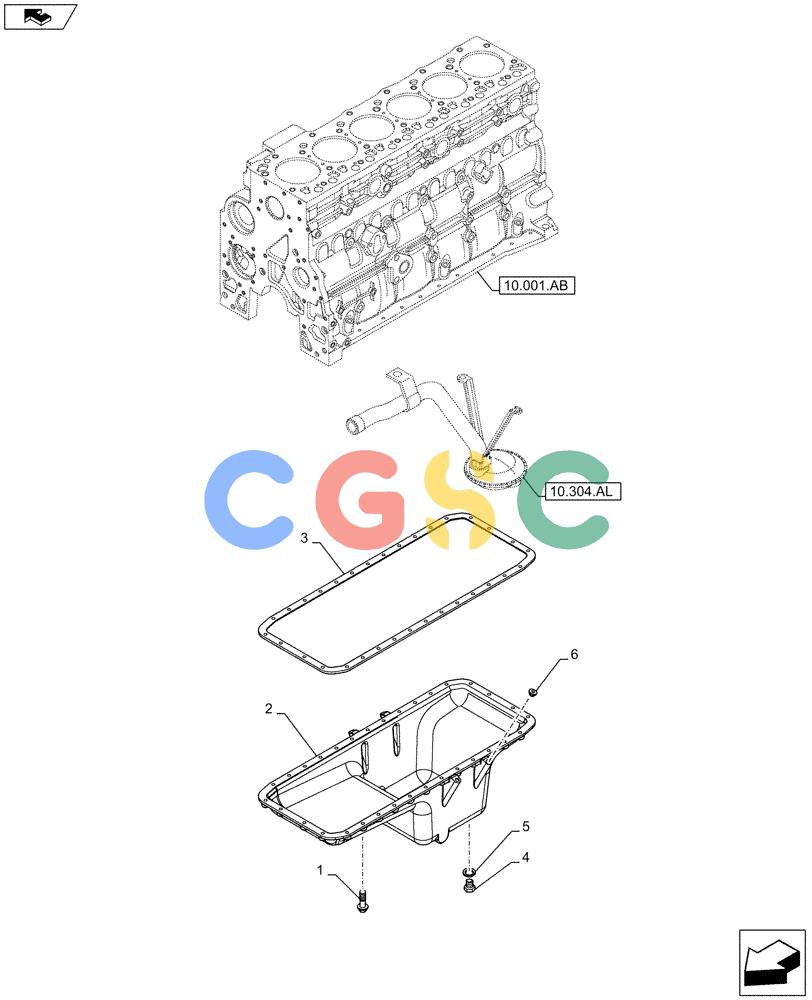 神钢零件查询(F4HFE613S B003) - ENGNE 5801751514 - 47538794 (8/13-) (10.102.AP) - ENGINE OIL PAN Kobelco