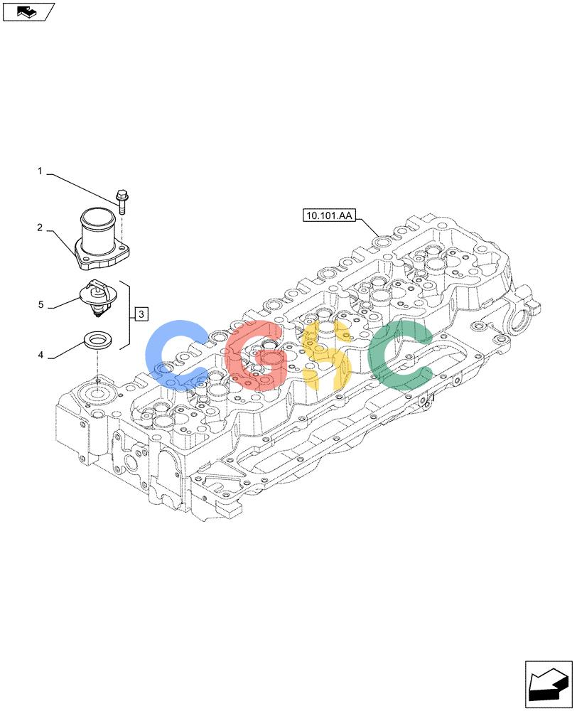 神钢零件查询(F4HFE613R B006) - ENGINE 5801751511 - 47538799 (8/13-) (10.400.BC) - THERMOSTAT Kobelco
