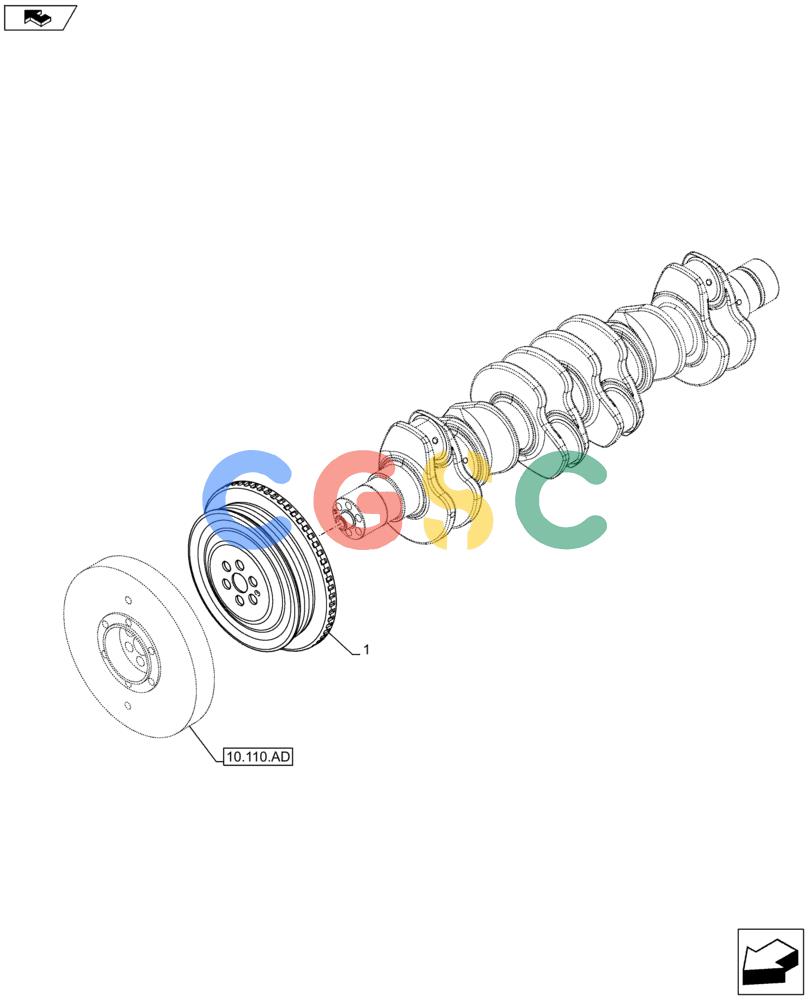 神钢零件查询(F4HFE613S B004) - ENGINE 5801751515 - 47538798 (8/13-) (10.103.AG) - CRANKSHAFT & PULLEY Kobelco