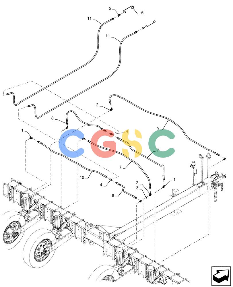 凯斯零件查询(1225 EARLY RISER) - 6 ROW 30" FOLDING HITCH (12/13-) (35.100.AH[01]) - LIFT HYDRAULICS FOR 6 ROW Case Agriculture