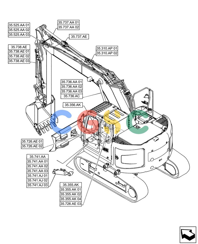 神钢零件查询(ED160 BLADE) - HYDRAULIC EXCAVATOR - ASN LH02-01501 (9/12-12/13) (35.000.00[02]) - PICTORIAL INDEX - HYDRAULIC SYSTEMS Kobelco