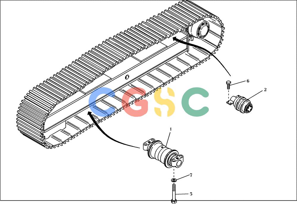 纽荷兰零件查询(EC450) - CRAWLER EXCAVATOR (SN: 750001-UP) (11/99-) (06.010[001]) - CRAWLER CHASSIS INSTALL.MATERIAL (S/N 750001-750001) New Holland Constructuion