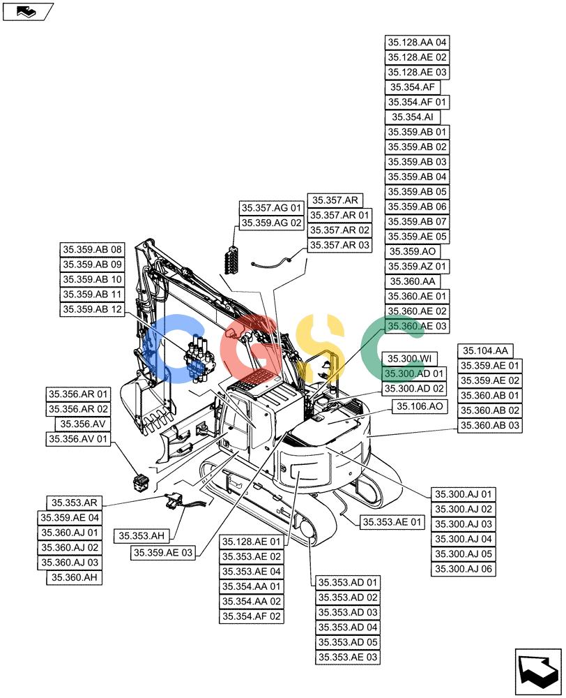 神钢零件查询(ED160 BLADE) - HYDRAULIC EXCAVATOR - ASN LH02-01501 (9/12-12/13) (35.000.00[01]) - PICTORIAL INDEX - HYDRAULIC SYSTEMS Kobelco