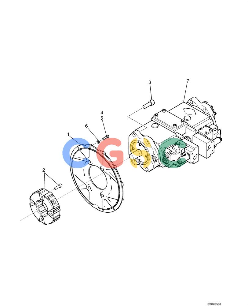 纽荷兰零件查询(E175B) - CRAWLER EXCAVATOR TIER 3 (NA) - N7DA16301 - (5/07-) (02-15[01]) - POWER TAKE OFF ASSY (YM30P00007F1) New Holland Constructuion
