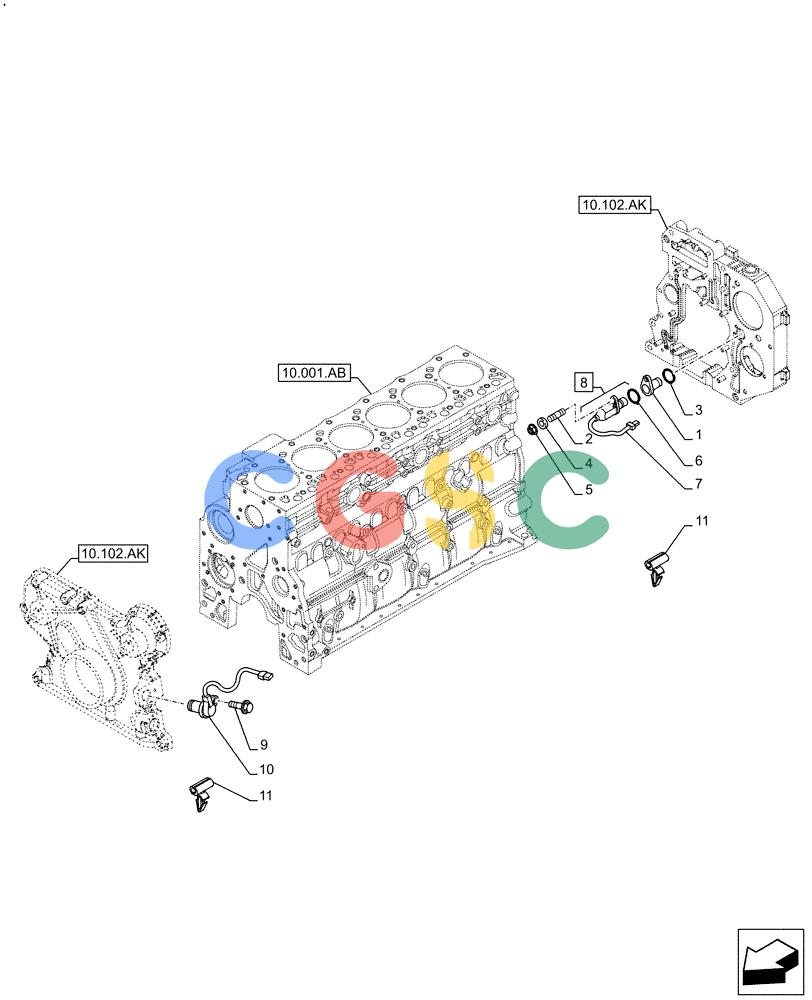 神钢零件查询(F4HFE613C B004) - ENGINE - 5801761363 - 47550882 (10/15-) (55.015.AC) - ENGINE, SENSOR Kobelco