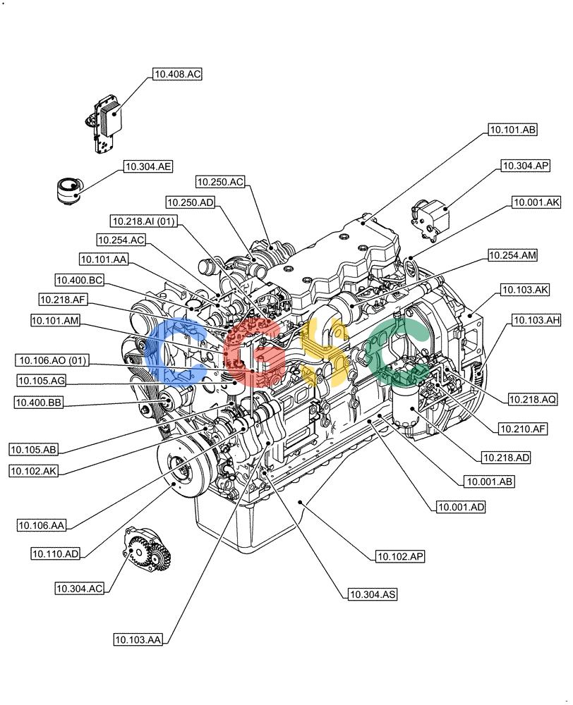 神钢零件查询(F4HFE613C B004) - ENGINE - 5801761363 - 47550882 (10/15-) (00.000.10) - PICTORIAL INDEX - ENGINE Kobelco