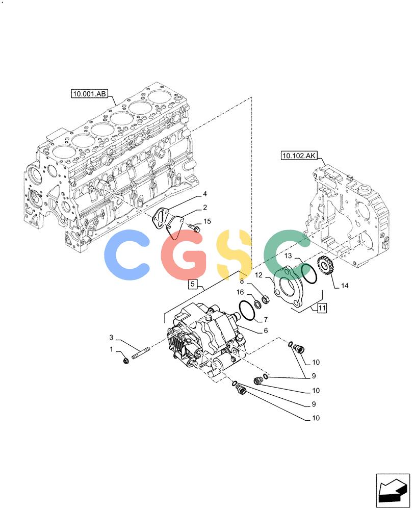 神钢零件查询(F4HFE613C B004) - ENGINE - 5801761363 - 47550882 (10/15-) (10.218.AQ) - FUEL INJECTION PUMP Kobelco