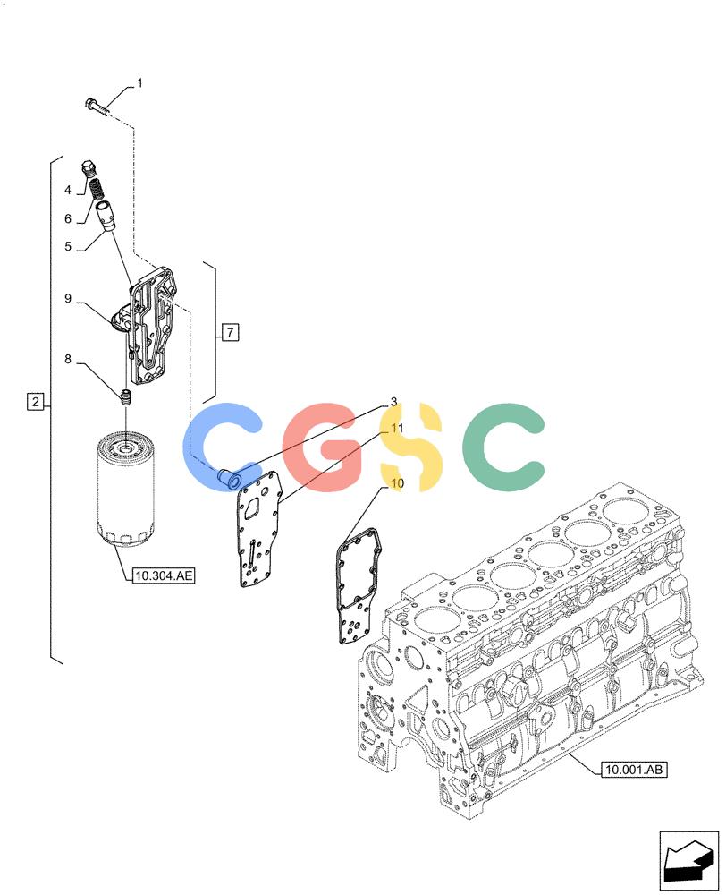 神钢零件查询(F4HFE613C B004) - ENGINE - 5801761363 - 47550882 (10/15-) (10.408.AC) - ENGINE, HEAT EXCHANGER Kobelco