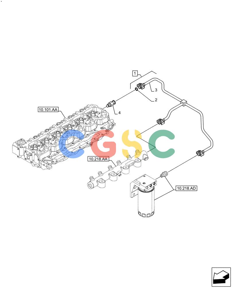 神钢零件查询(F4HFE613C B004) - ENGINE - 5801761363 - 47550882 (10/15-) (10.218.AI[02]) - INJECTION PIPE Kobelco