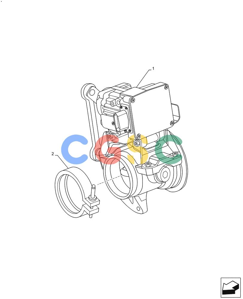 神钢零件查询(F4HFE613C B004) - ENGINE - 5801761363 - 47550882 (10/15-) (10.254.AZ[01]) - ENGINE EXHAUST BRAKE, VALVE Kobelco