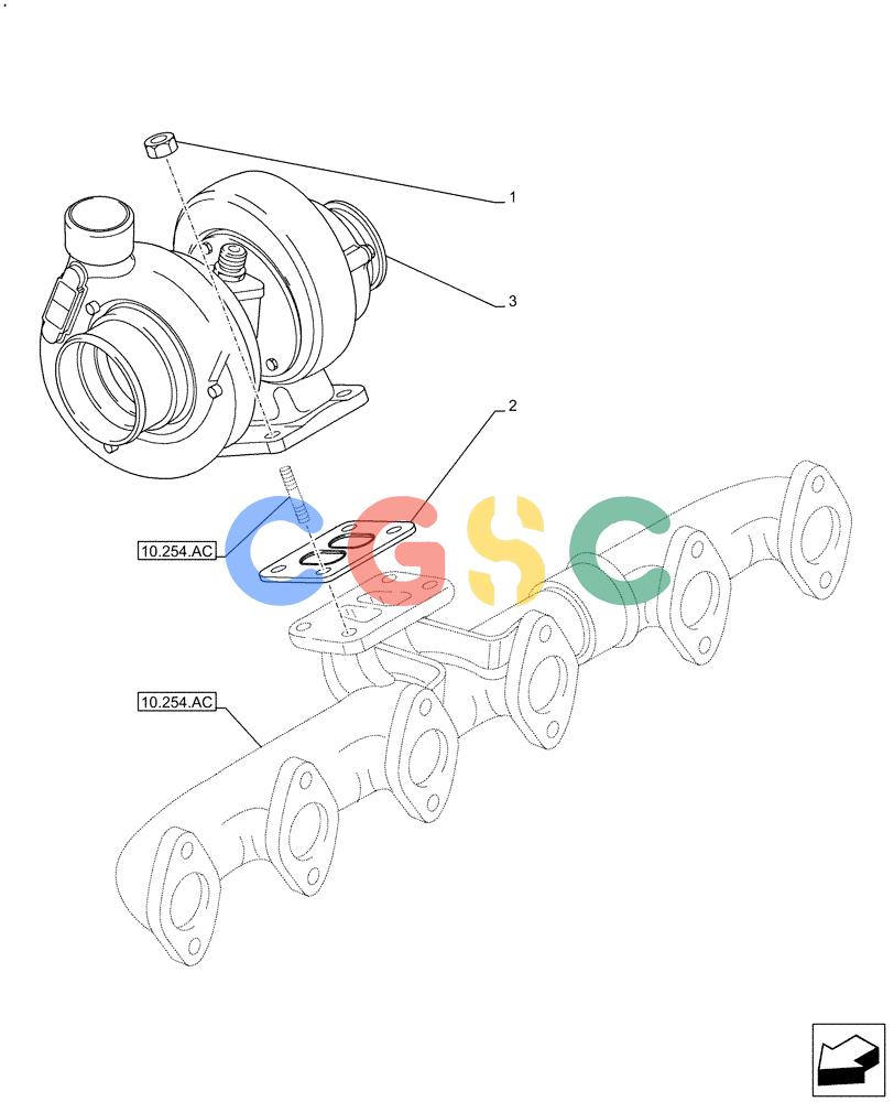神钢零件查询(F4HFE613C B004) - ENGINE - 5801761363 - 47550882 (10/15-) (10.250.AC) - TURBOCHARGER Kobelco