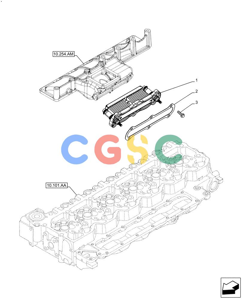 神钢零件查询(F4HFE613C B004) - ENGINE - 5801761363 - 47550882 (10/15-) (55.202.AA) - MANIFOLD, HEATER Kobelco