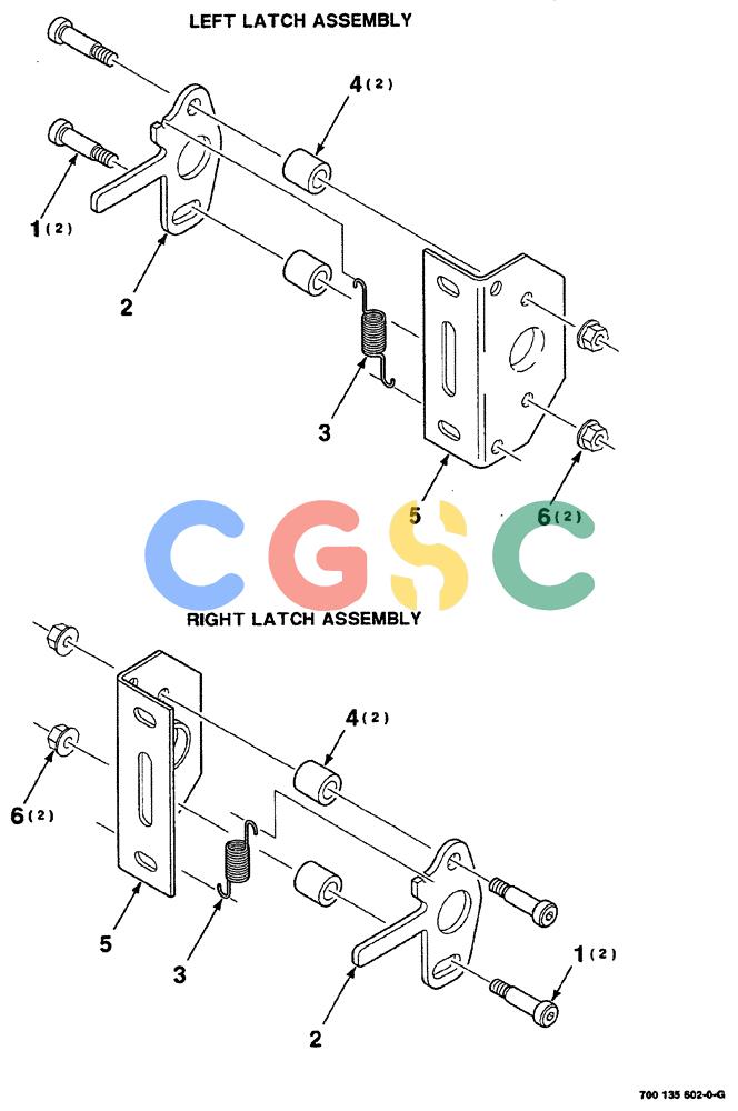 凯斯零件查询(RS561) - CASE IH ROUND BALER (1/99-12/00) (07-032) - SHIELD LATCH ASSEMBLIES (LEFT AND RIGHT) Case Agriculture