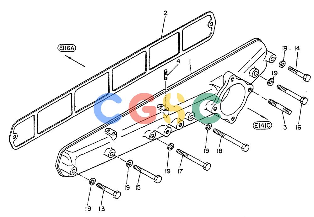 神钢零件查询(FD6(T)14) - NISSAN DIESEL ENGINE ASN 050001 - LK400 & LK500A (1/06-12/06) (03-001[02]) - MANIFOLD INTAKE Kobelco
