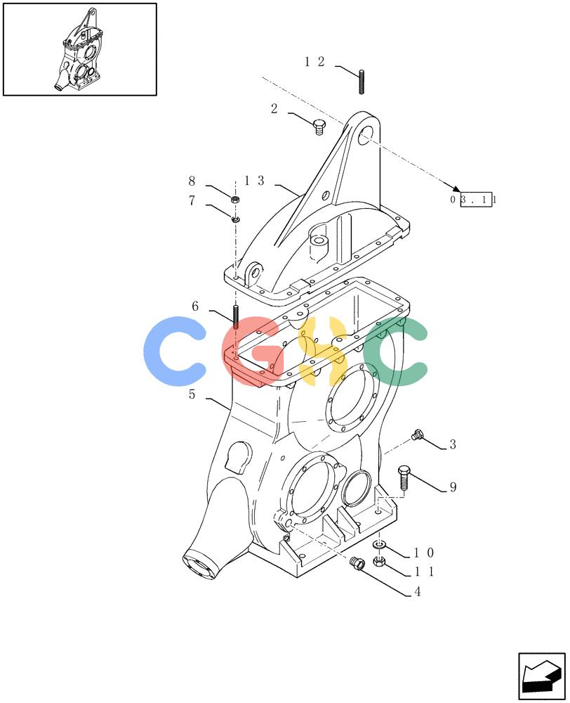 凯斯零件查询(LBX431S) - BIG RECTANGULAR BALER (6/01-12/03) (03.06[01]) - MAIN GEARBOX Case Agriculture