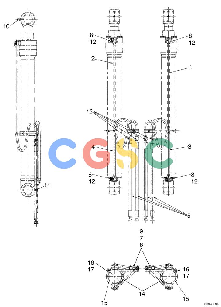 神钢零件查询(SK170-8) - ACERA MARK III EXCAVATOR - TIER 3 (NA) ASN YM04-U1601 - (5/07-12/12) (04-07[00]) - HYD LINES, BOOM (BASE + STD) (YM42HU0008F1) Kobelco