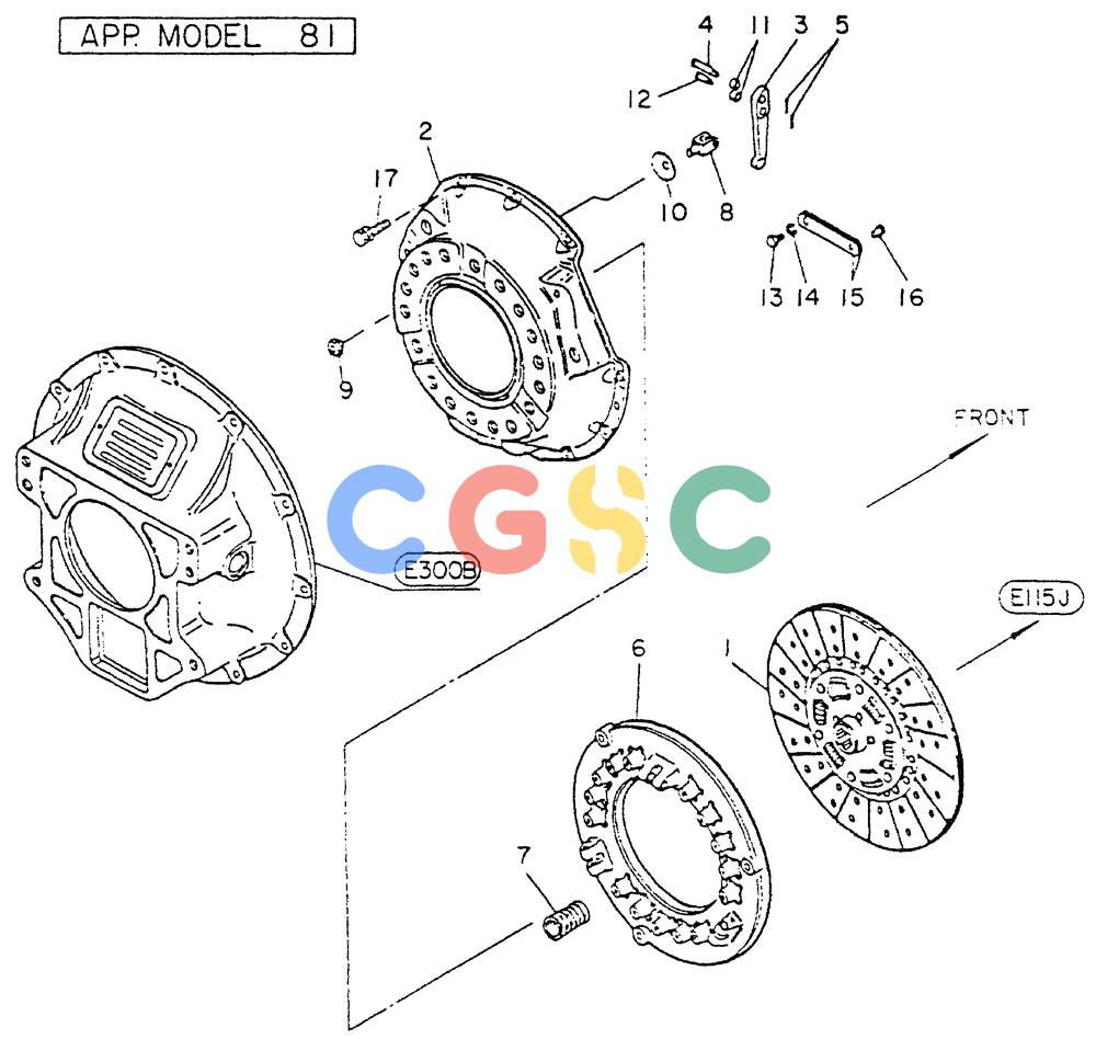 神钢零件查询(FD6T04) - NISSAN DIESEL ENGINE - LK500 (1/06-12/06) (08-001) - CLUTCH Kobelco