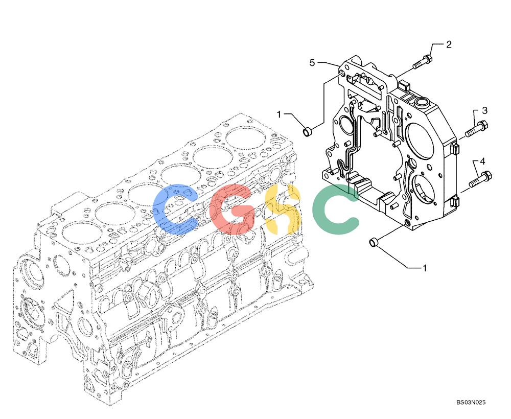 纽荷兰零件查询(D150B) - CRAWLER DOZER TIER 3 (HYDRO) (10/07-) (02-22) - GEAR COVER - REAR HOUSING New Holland Constructuion