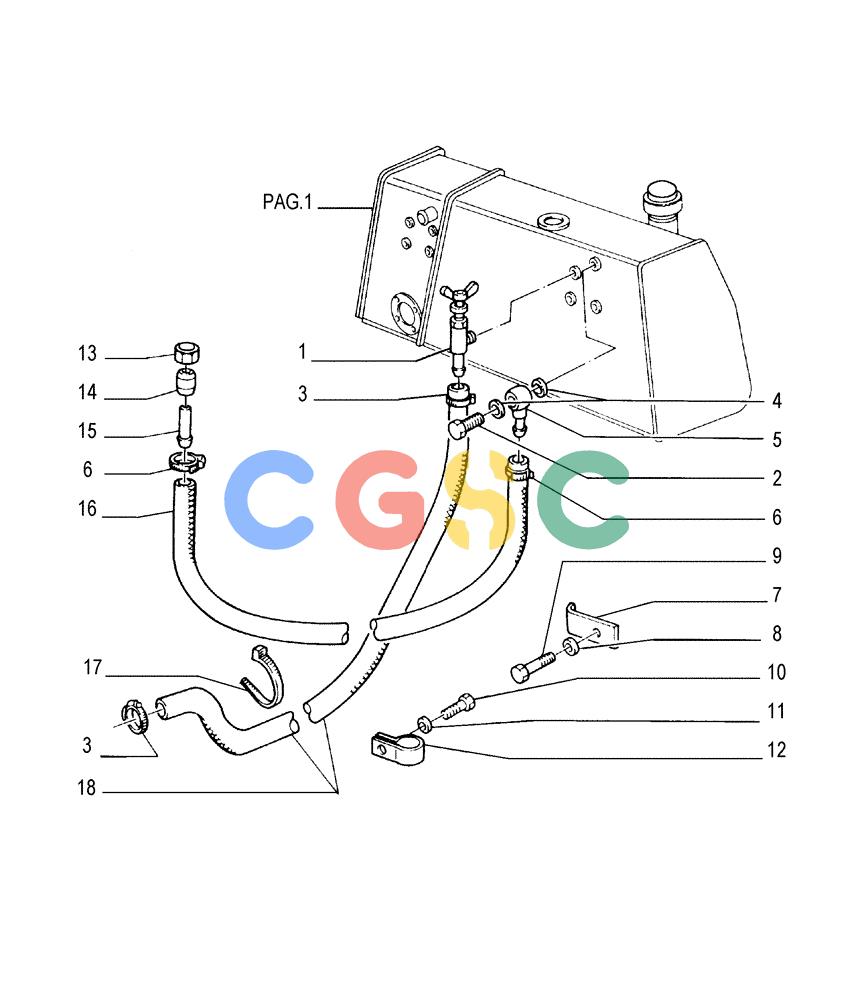 纽荷兰零件查询(FL175) - CRAWLER LOADER (N.A. VERSION) (6/92-) (0.510[03]) - FUEL AND OIL TANK New Holland Constructuion