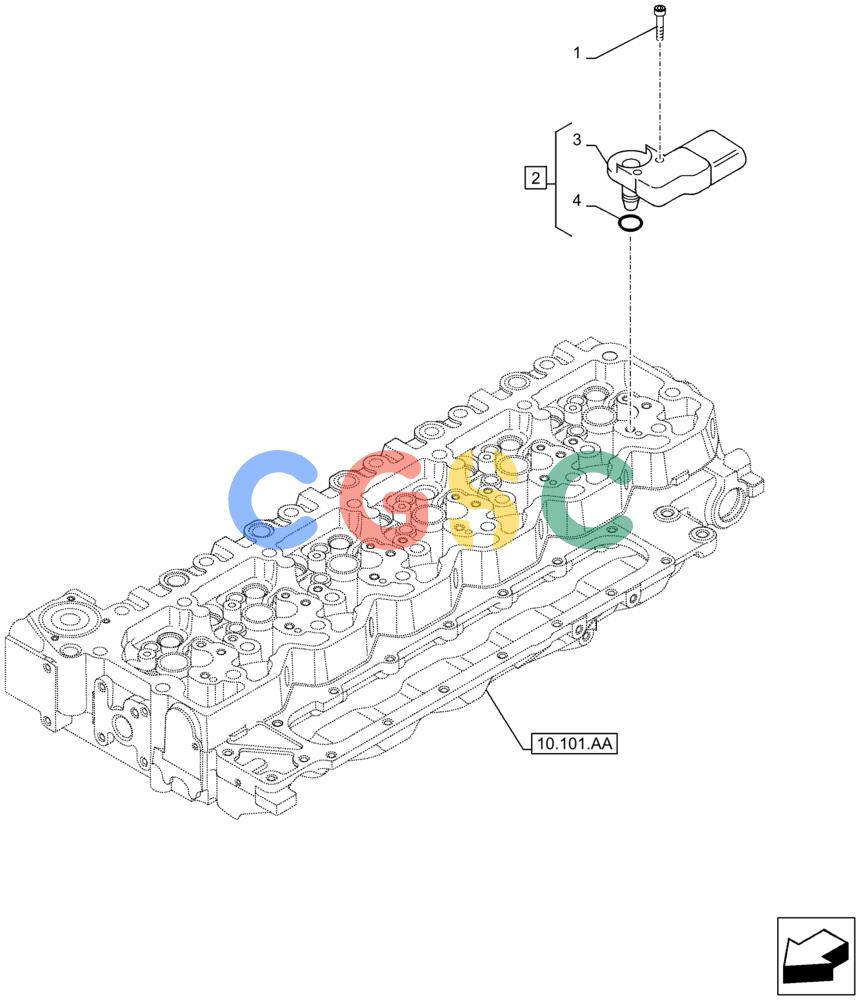 纽荷兰零件查询(F4HFE6132*A003) - ENGINE 5801753676 - 47541755 (1/14-) (55.014.AD) - ENGINE, SENSOR New Holland Constructuion