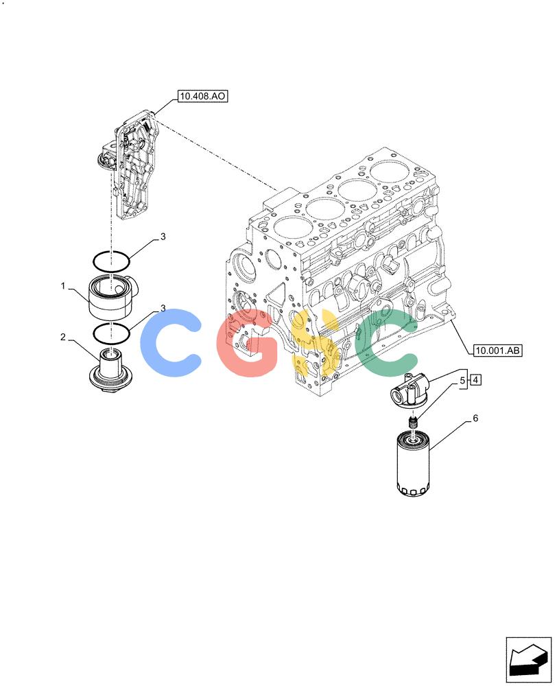神钢零件查询(F4HFE413C A002) - ENGINE 5801688472 - 47397958 - TIER 4A (4/14-) (10.304.AE) - ENGINE OIL FILTER Kobelco