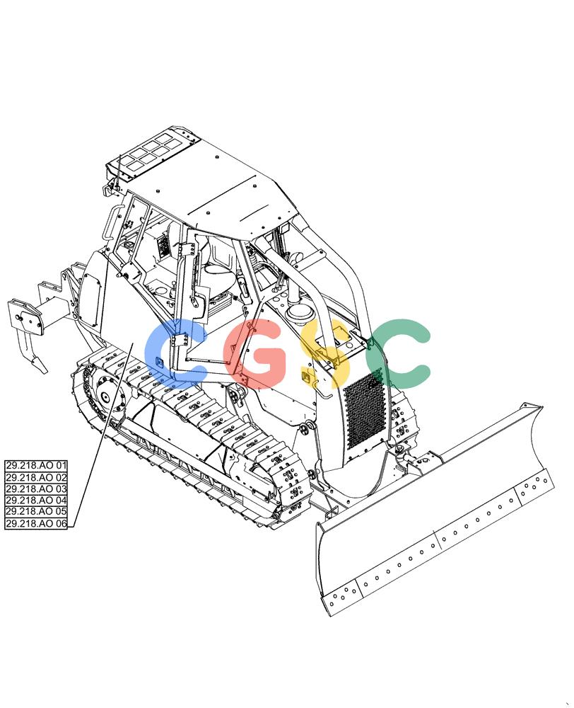 纽荷兰零件查询(D180C XLT) - CRAWLER DOZER - TIER 4A (12/13-) (29.000.00[01]) - PICTORIAL INDEX - HYDROSTATIC TRANSMISSION New Holland Constructuion
